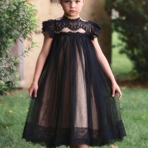 Trish Scully black tulle dress size 14